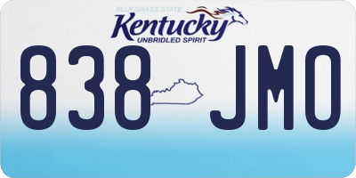 KY license plate 838JMO