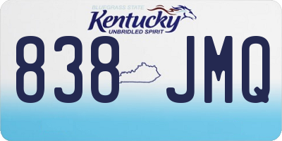 KY license plate 838JMQ