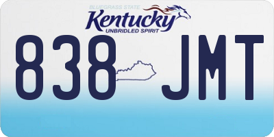 KY license plate 838JMT