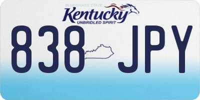 KY license plate 838JPY