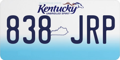 KY license plate 838JRP