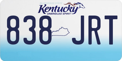 KY license plate 838JRT