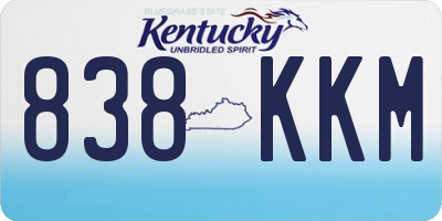 KY license plate 838KKM