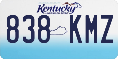 KY license plate 838KMZ