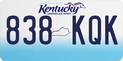 KY license plate 838KQK