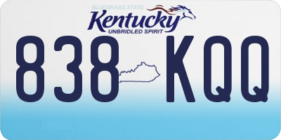 KY license plate 838KQQ