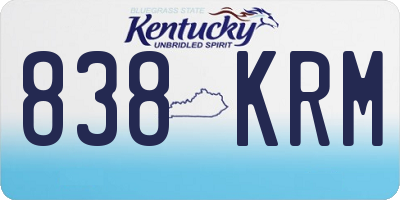 KY license plate 838KRM