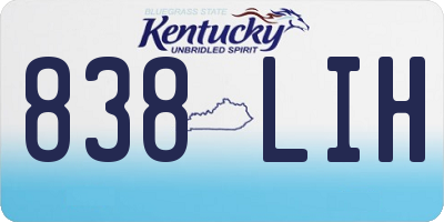KY license plate 838LIH