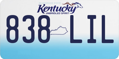 KY license plate 838LIL