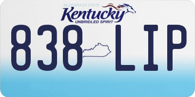 KY license plate 838LIP