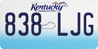 KY license plate 838LJG