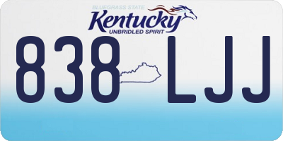 KY license plate 838LJJ