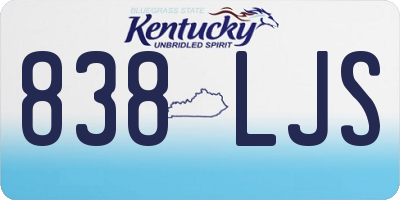 KY license plate 838LJS