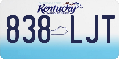 KY license plate 838LJT