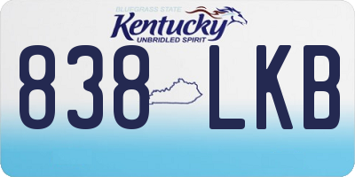 KY license plate 838LKB