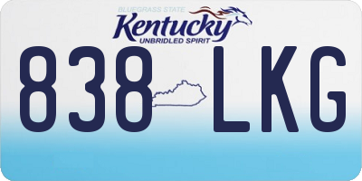 KY license plate 838LKG