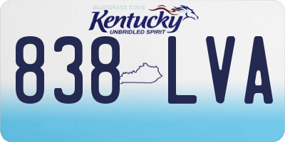 KY license plate 838LVA