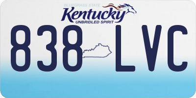KY license plate 838LVC