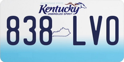KY license plate 838LVO
