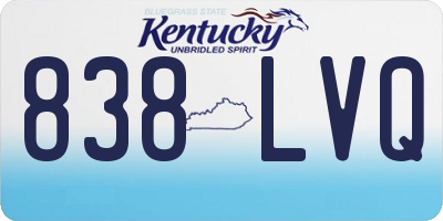 KY license plate 838LVQ