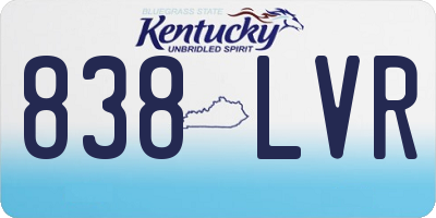 KY license plate 838LVR