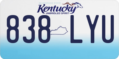 KY license plate 838LYU