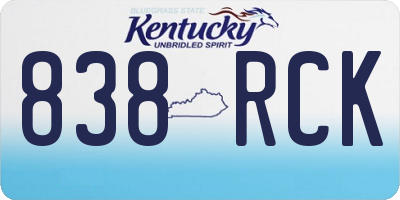 KY license plate 838RCK