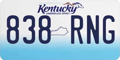 KY license plate 838RNG