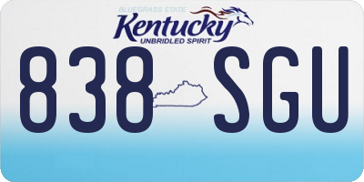 KY license plate 838SGU