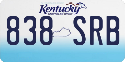 KY license plate 838SRB