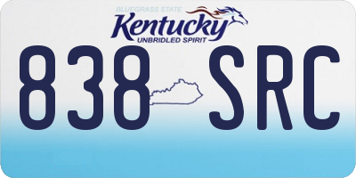 KY license plate 838SRC