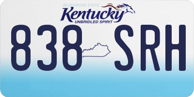 KY license plate 838SRH