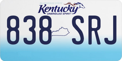 KY license plate 838SRJ