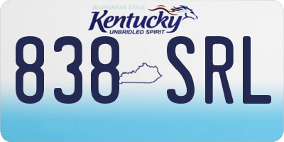 KY license plate 838SRL