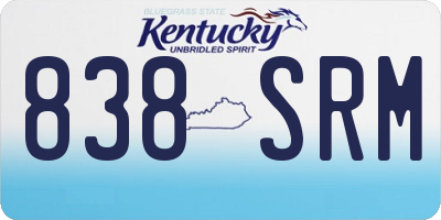KY license plate 838SRM