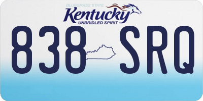 KY license plate 838SRQ