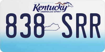 KY license plate 838SRR