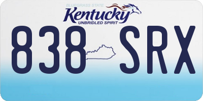 KY license plate 838SRX