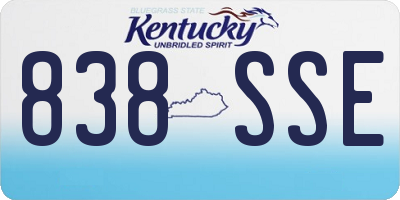 KY license plate 838SSE