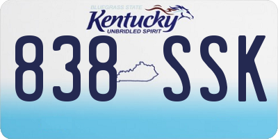 KY license plate 838SSK