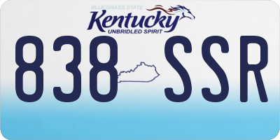 KY license plate 838SSR