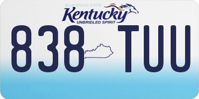 KY license plate 838TUU