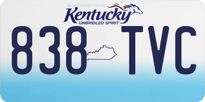 KY license plate 838TVC