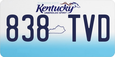 KY license plate 838TVD