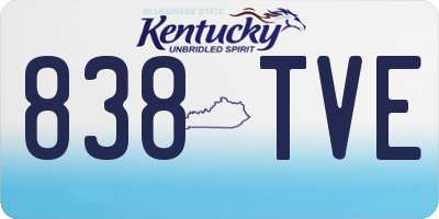 KY license plate 838TVE