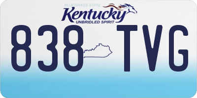 KY license plate 838TVG