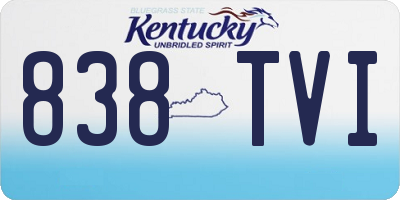 KY license plate 838TVI