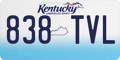 KY license plate 838TVL