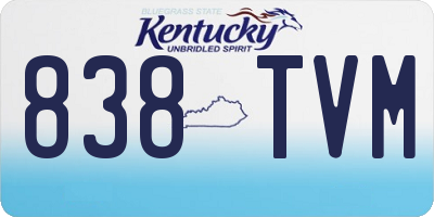 KY license plate 838TVM