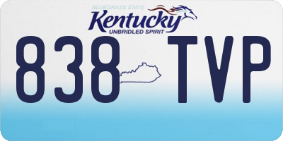 KY license plate 838TVP